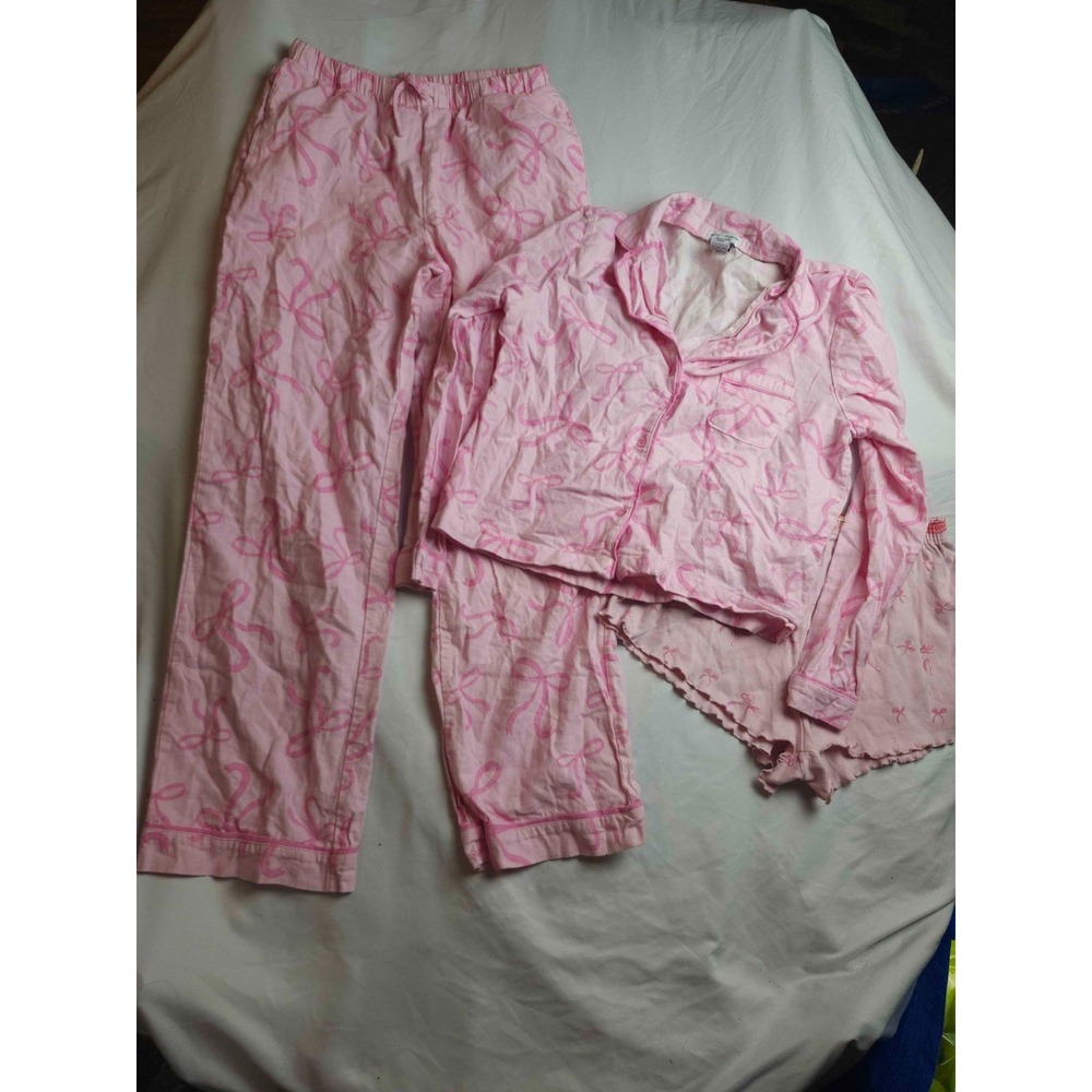 Better Together Pajama Set Womens Small Pink Bows Coquette Romantic Sleepwear